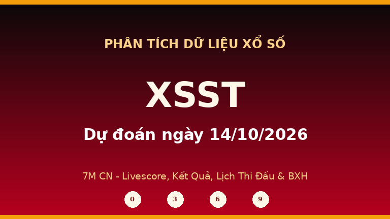 Phân tích dữ liệu XSST ngày 14/10/2026