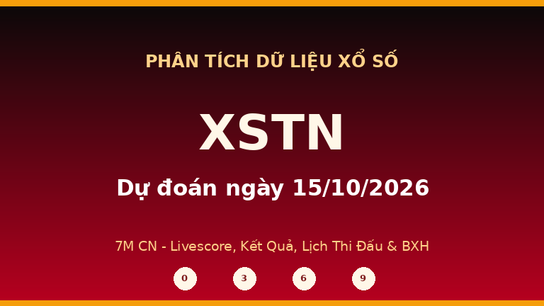 Phân tích dữ liệu XSTN ngày 15/10/2026