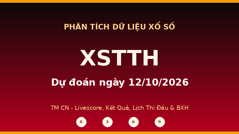 Phân tích dữ liệu XSTTH ngày 12/10/2026