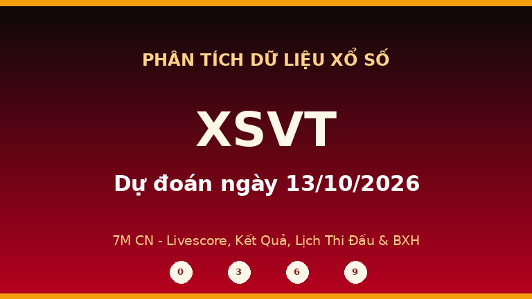Phân tích dữ liệu XSVT ngày 13/10/2026
