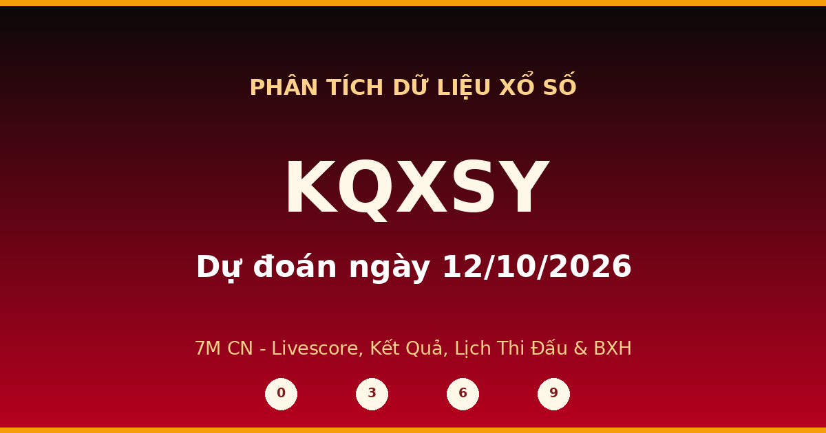 Dự đoán KQXSY ngày 12/10/2026