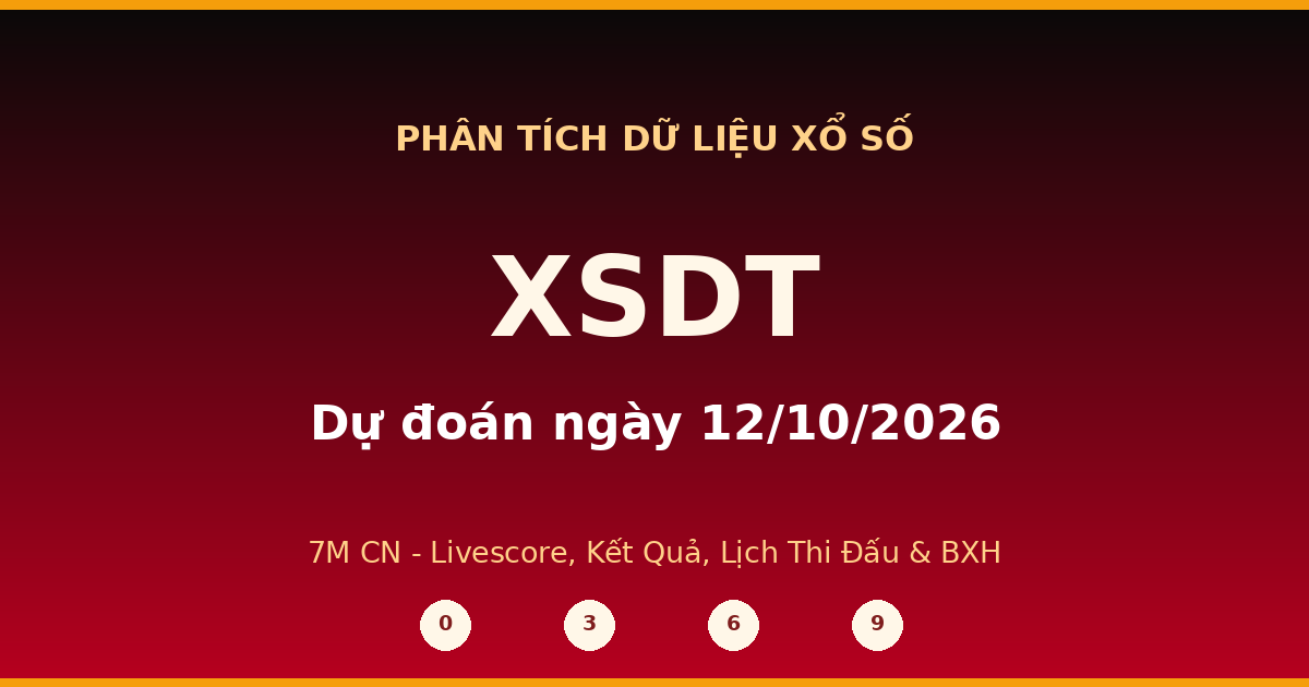 Dự đoán XSDT ngày 12/10/2026