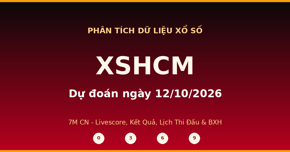 Dự đoán XSHCM ngày 12/10/2026