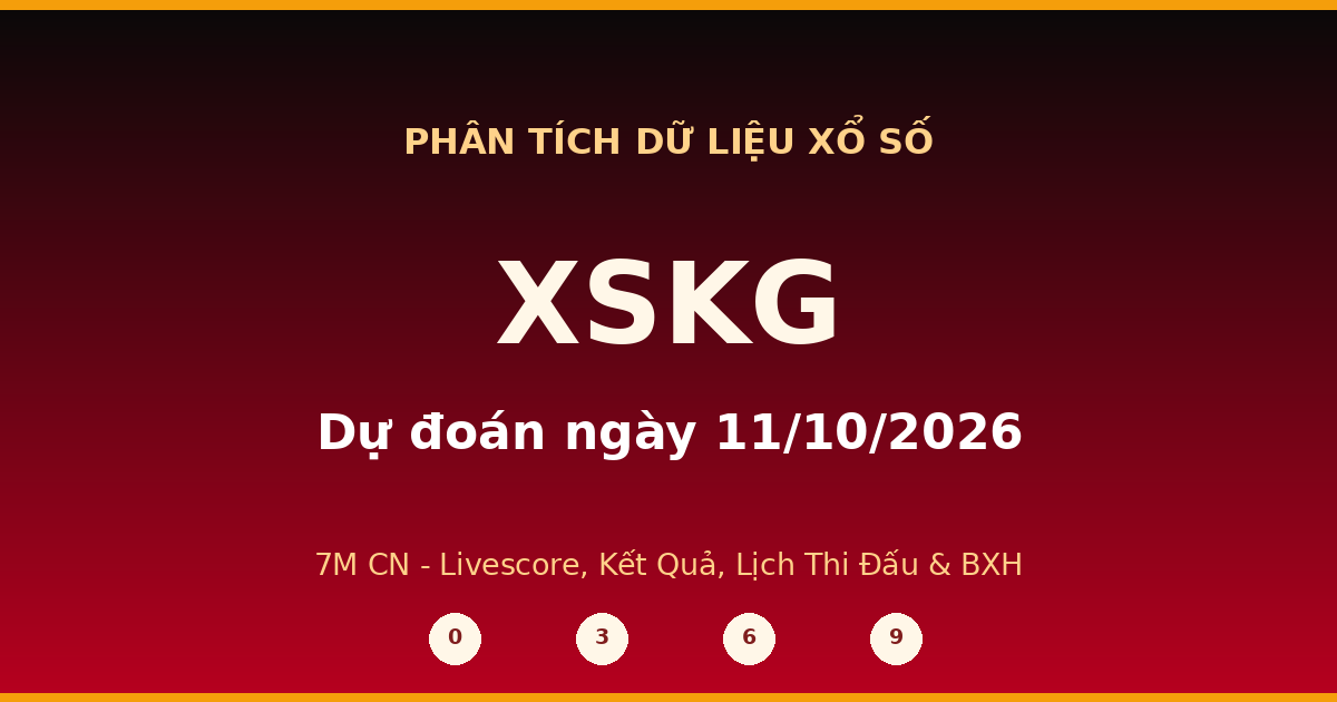 Dự đoán XSKG ngày 11/10/2026