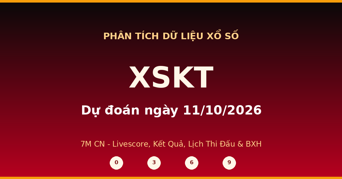 Dự đoán XSKT ngày 11/10/2026