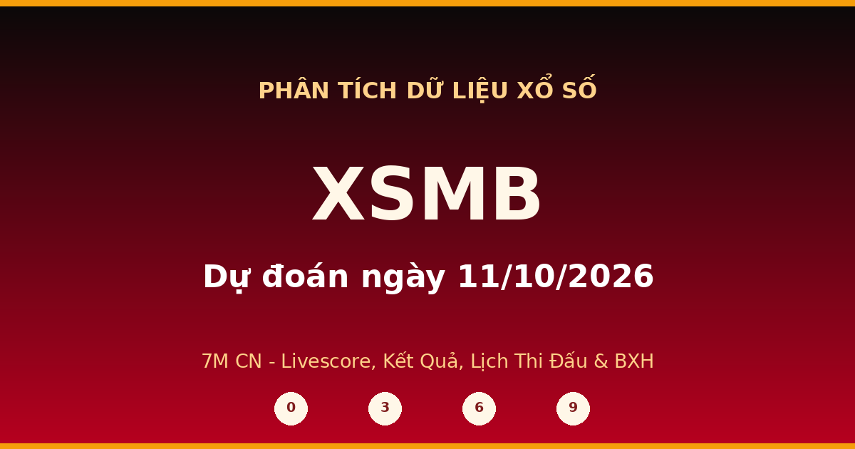 Dự đoán XSMB ngày 11/10/2026