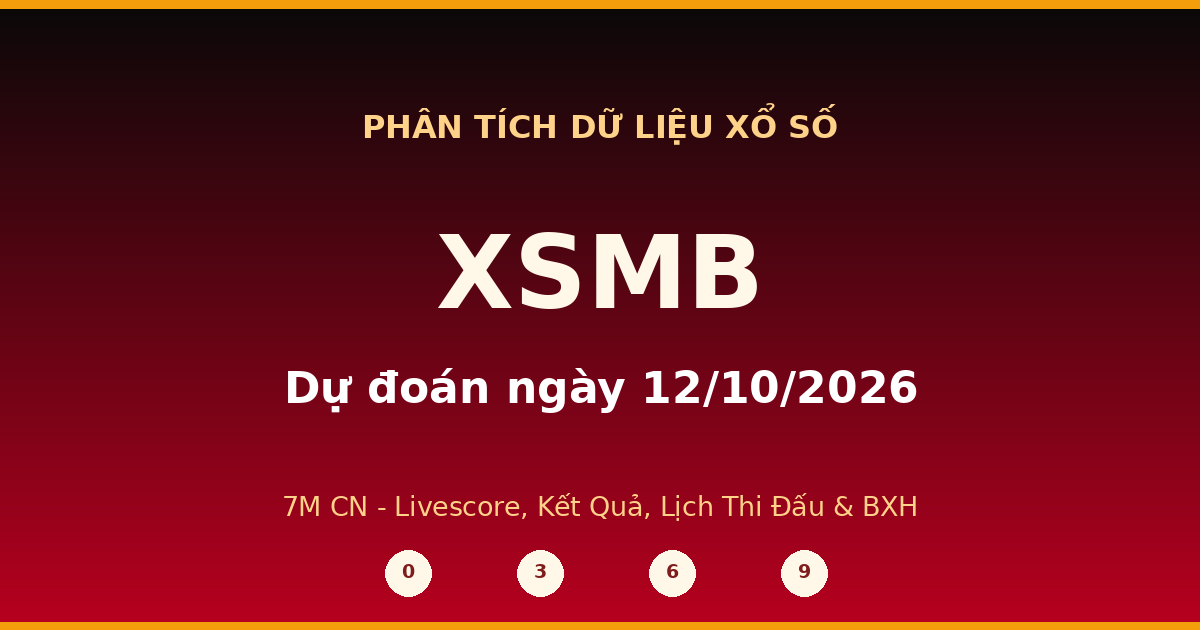 Dự đoán XSMB ngày 12/10/2026