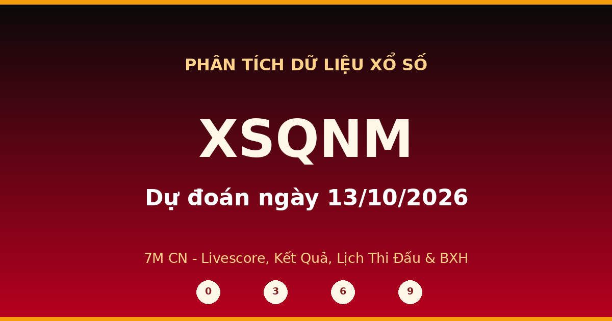 Dự đoán XSQNM ngày 13/10/2026