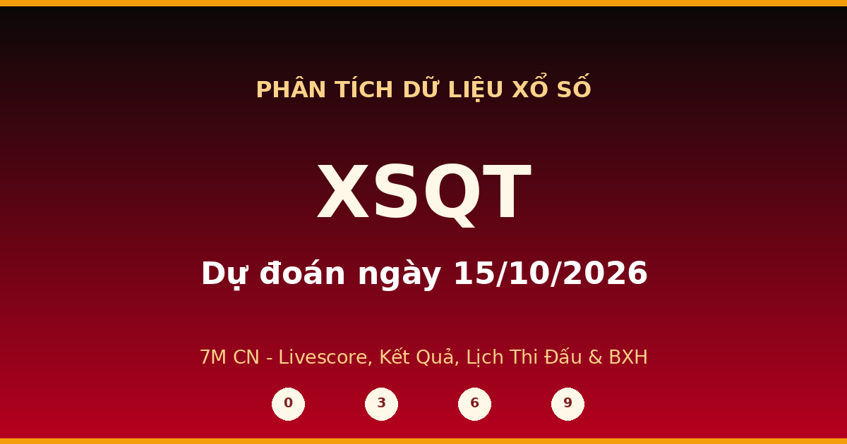 Dự đoán XSQT ngày 15/10/2026