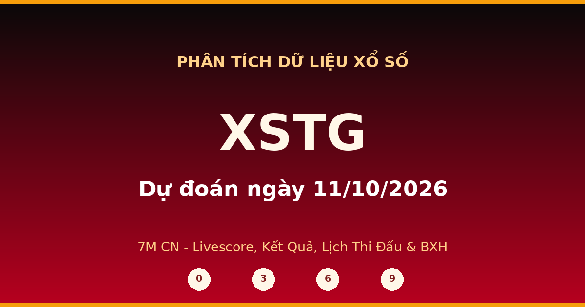 Dự đoán XSTG ngày 11/10/2026