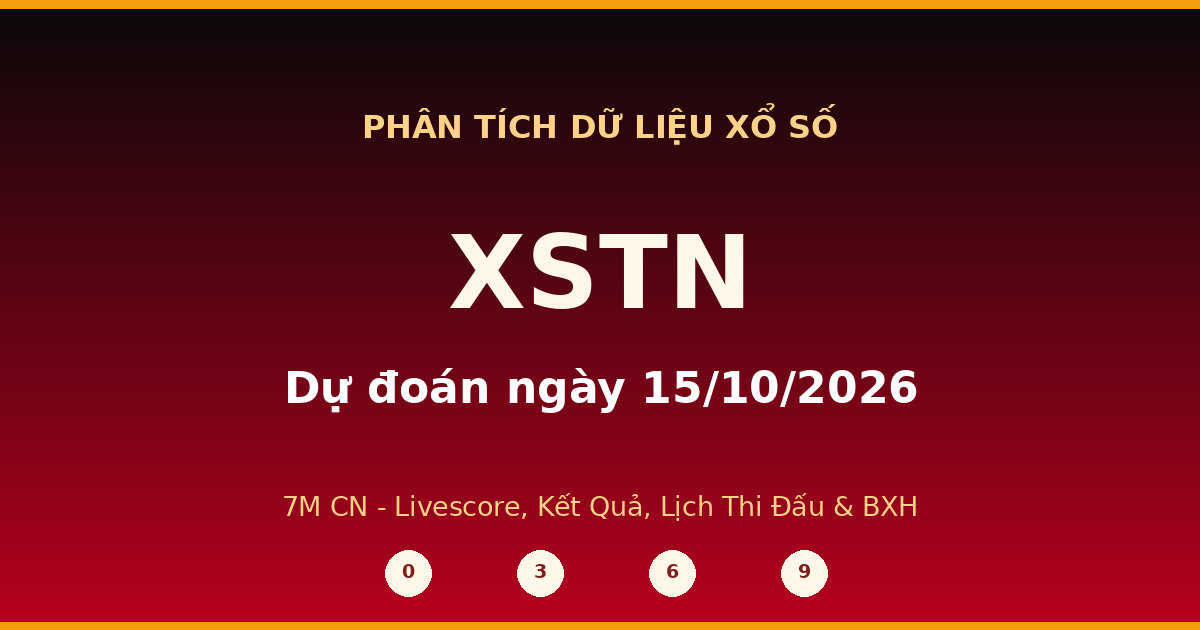 Dự đoán XSTN ngày 15/10/2026