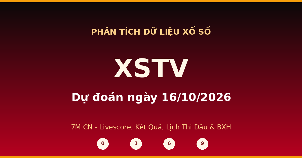 Dự đoán XSTV ngày 16/10/2026