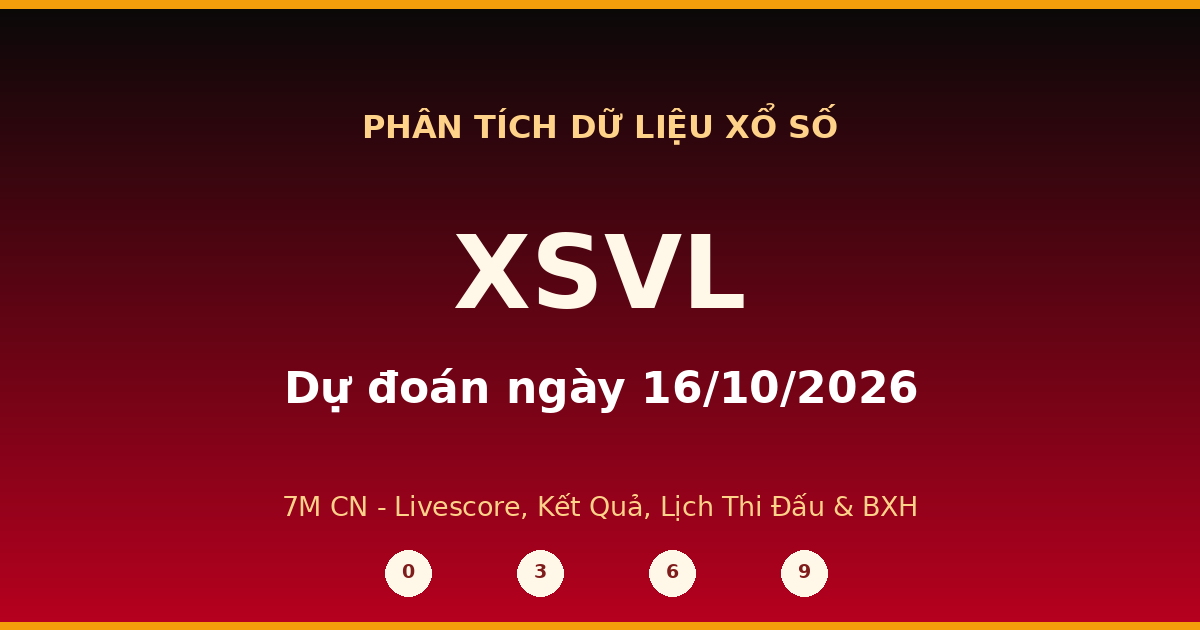 Dự đoán XSVL ngày 16/10/2026